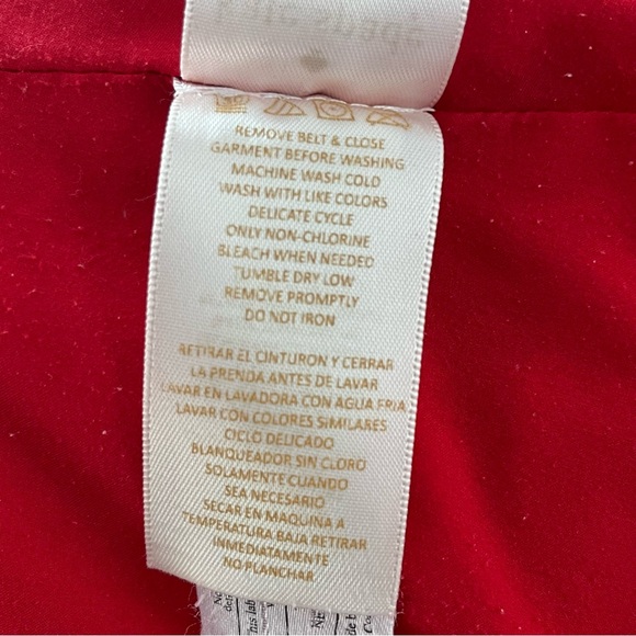 Kate Spade New York Toddler girl size 5 hooded Red Puffer Coat With Rosette - Picture 6 of 10